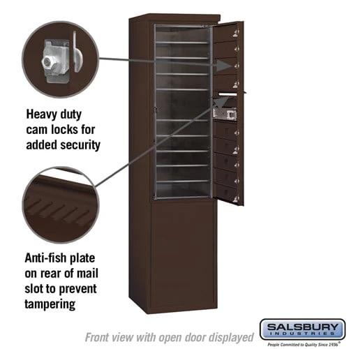 11-Door High Free-Standing 4C Horizontal Mailbox with USPS Access - Image 3