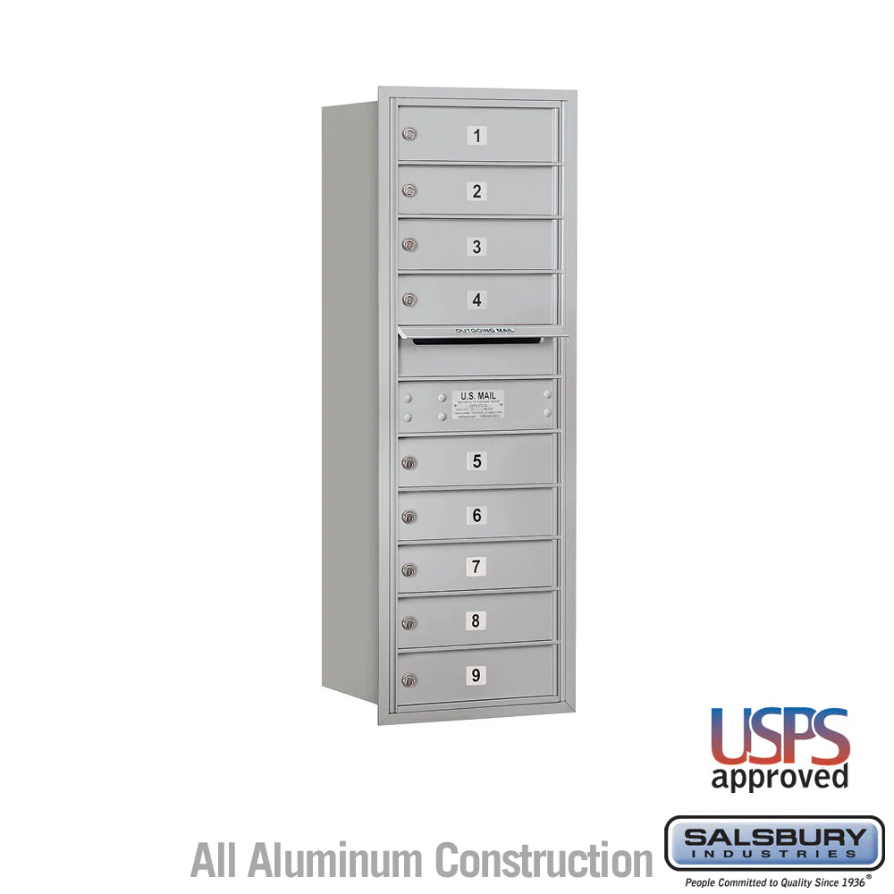 11 Door High Recessed Mounted 4C Horizontal Mailbox with Rear Loading Access
