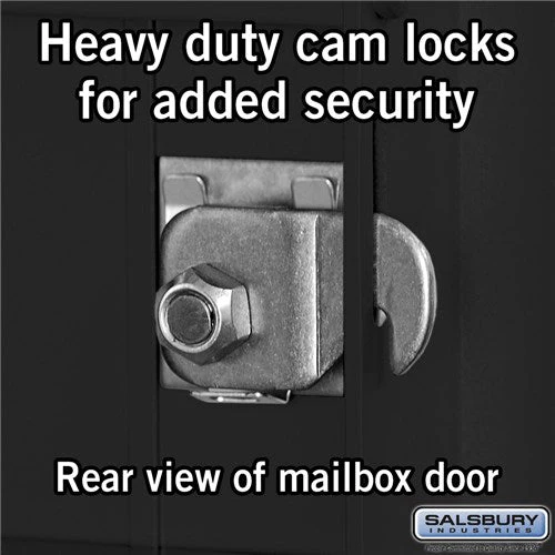 11 Door High Recessed Mounted 4C Horizontal Mailbox with Parcel Locker - Black - Rear Loading - Image 3