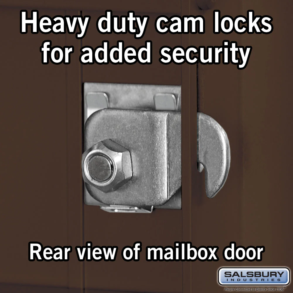 11 Door High Recessed Mounted 4C Horizontal Mailbox with Parcel Locker in Bronze - Image 4