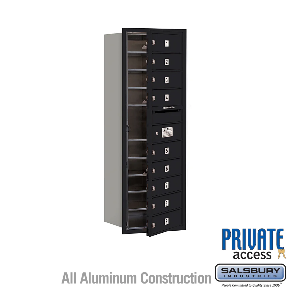 11 Door High Recessed Mounted 4C Horizontal Mailbox with Private Access - Front Loading