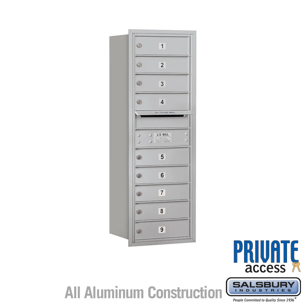 11 Door High Recessed Mounted 4C Horizontal Mailbox with Private Access - Rear Loading - Image 4