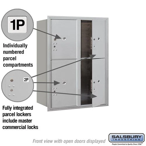 11-Door High Recessed Mounted Parcel Locker with Private Access - Front Loading - Image 2