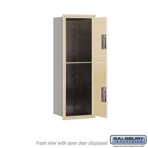 11-Door High Recessed Mounted Parcel Locker with 4 Parcel Lockers in Sandstone - Front Loading - Image 7