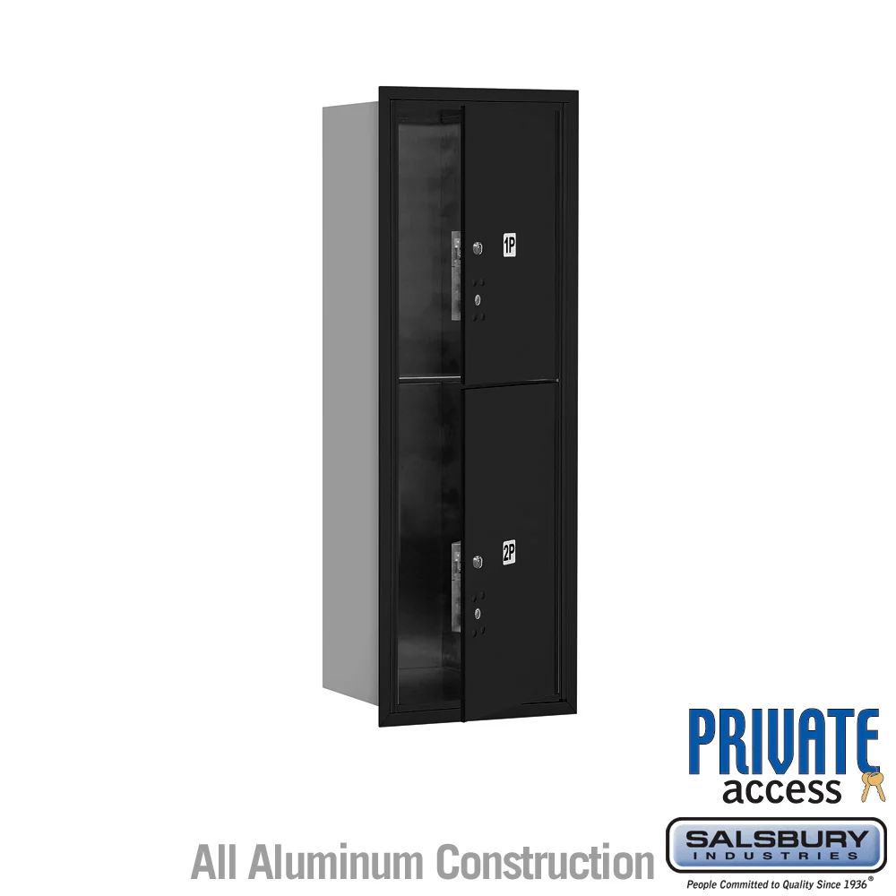 11-Door High Recessed Mailbox with Parcel Locker - Black, Private Access - Image 6