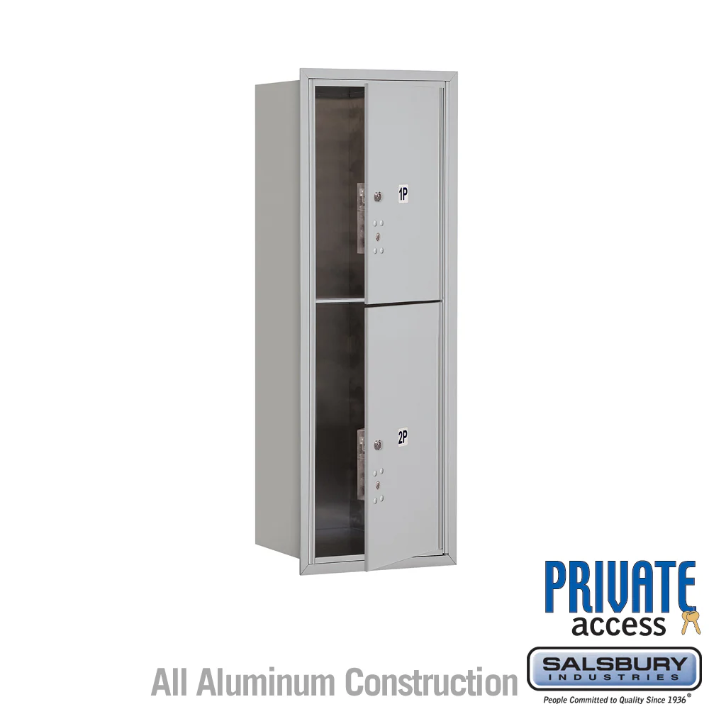 11-Door High Recessed Mounted Parcel Locker with Private Access - Front Loading