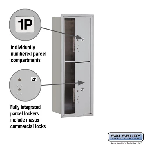 11-Door High Recessed Mounted Parcel Locker with Private Access - Front Loading - Image 2