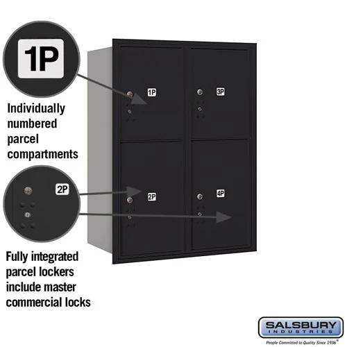 11-Door High Recessed Mounted Parcel Locker with Private Access - Rear Loading - Image 2
