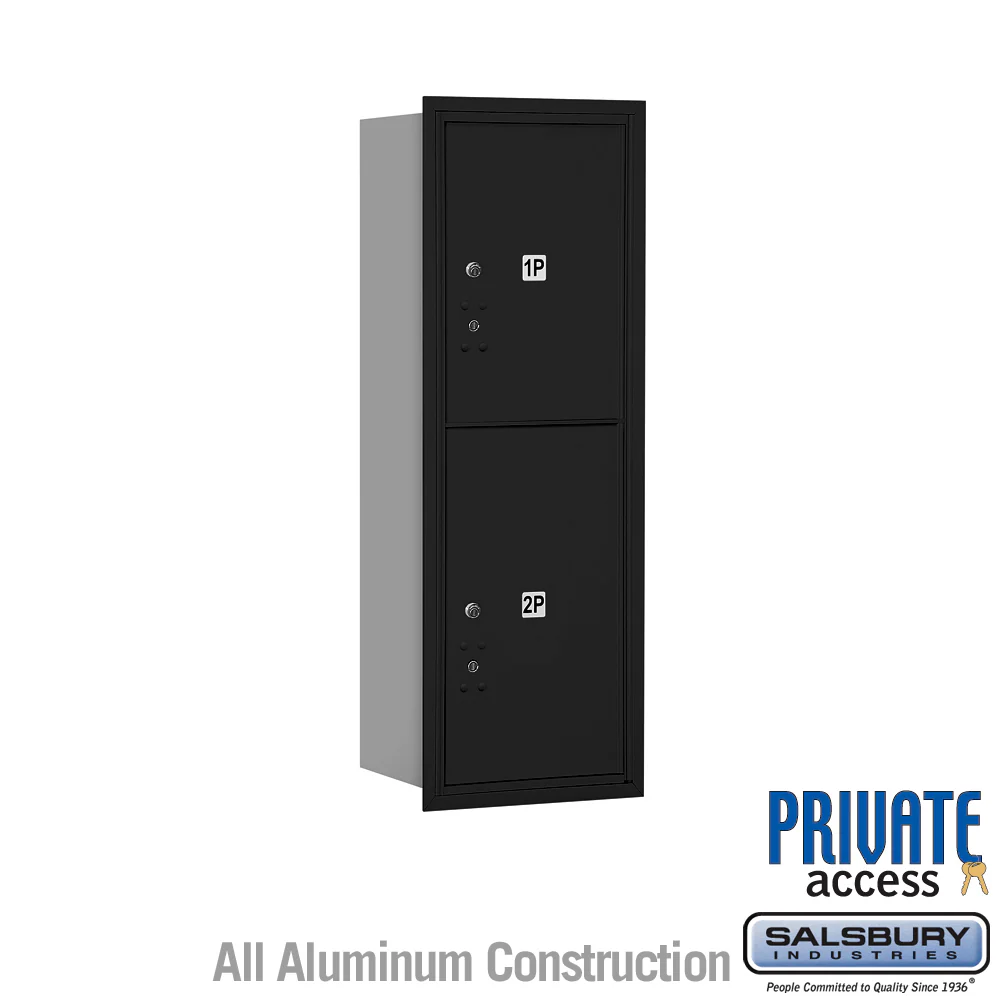 11-Door High Recessed Mounted Parcel Locker with Private Access - Rear Loading