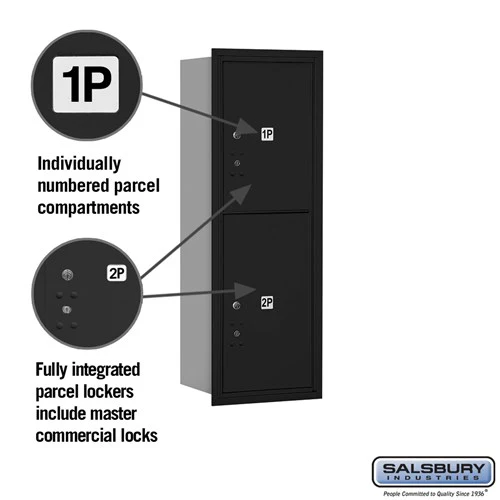 11-Door High Recessed Mounted Parcel Locker with Private Access - Rear Loading - Image 2