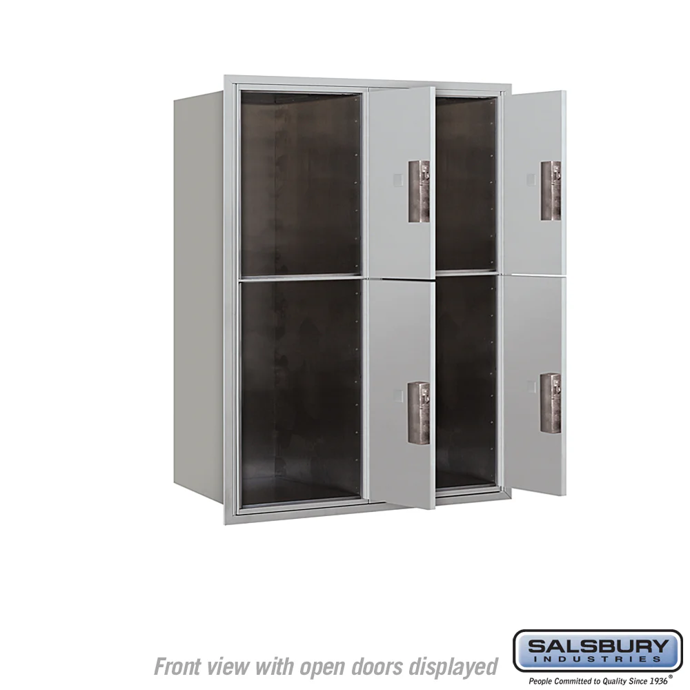 11-Door High Recessed Parcel Locker with 4 Parcel Lockers - Front Loading - Image 2