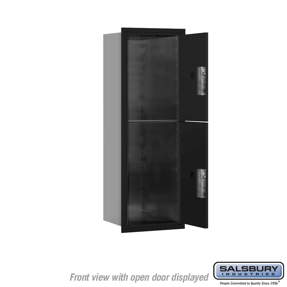 11-Door High Recessed Parcel Locker with USPS Access - Black - Image 3