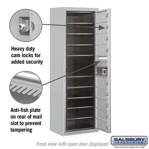 11 Door High Surface Mounted 4C Horizontal Mailbox with USPS Access - Image 3