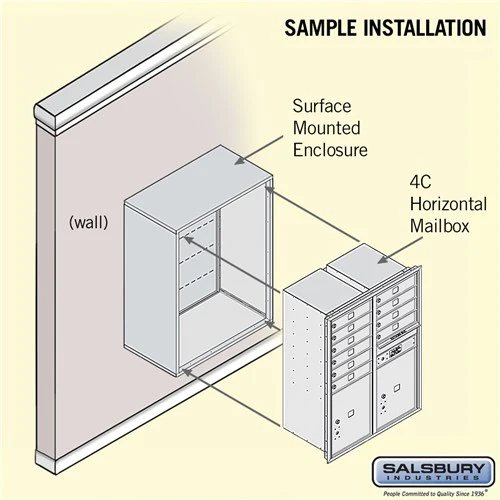 11-Door High Surface Mounted 4C Horizontal Mailbox with Parcel Lockers in Bronze - Image 4