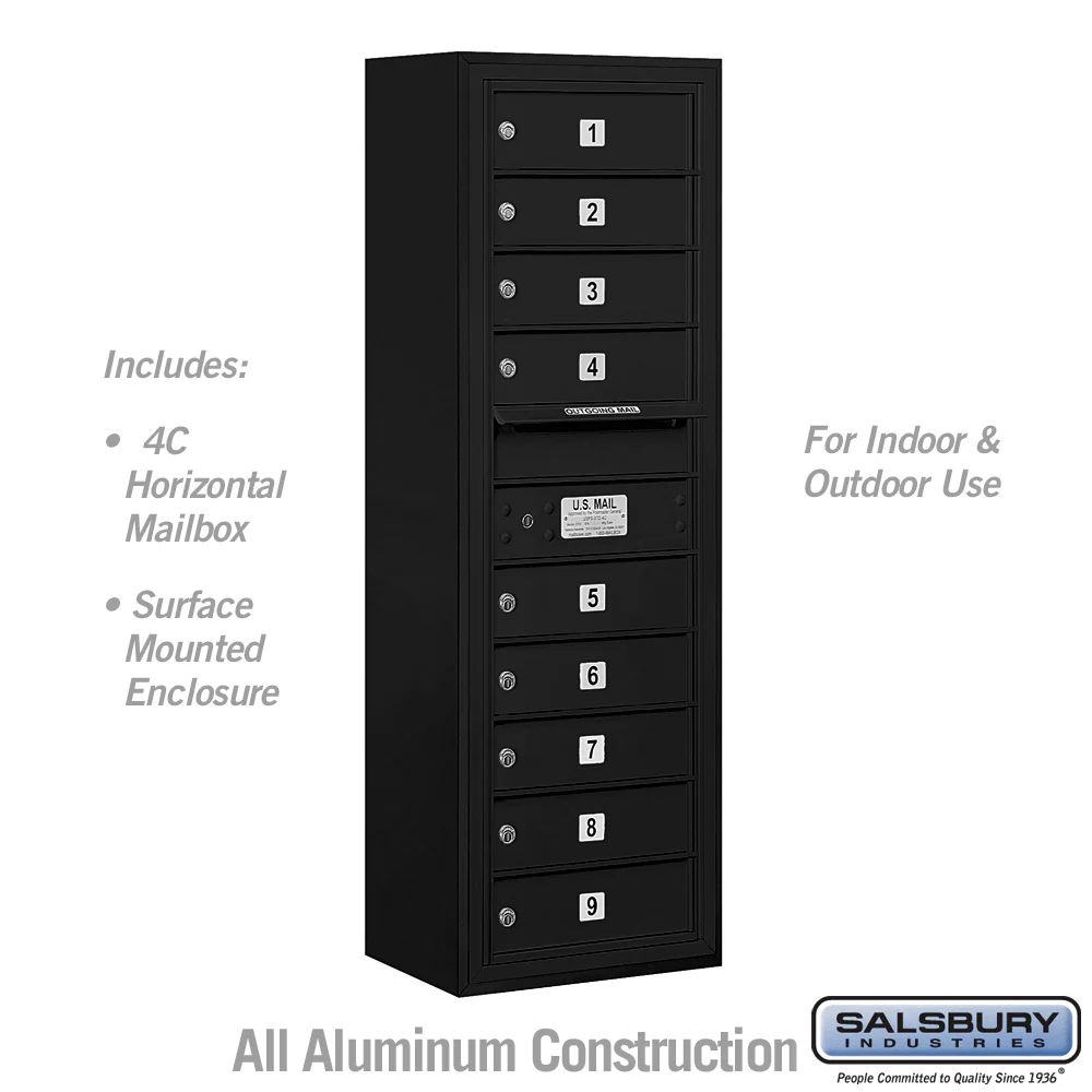 11-Door High Surface Mounted 4C Horizontal Mailbox with USPS Access