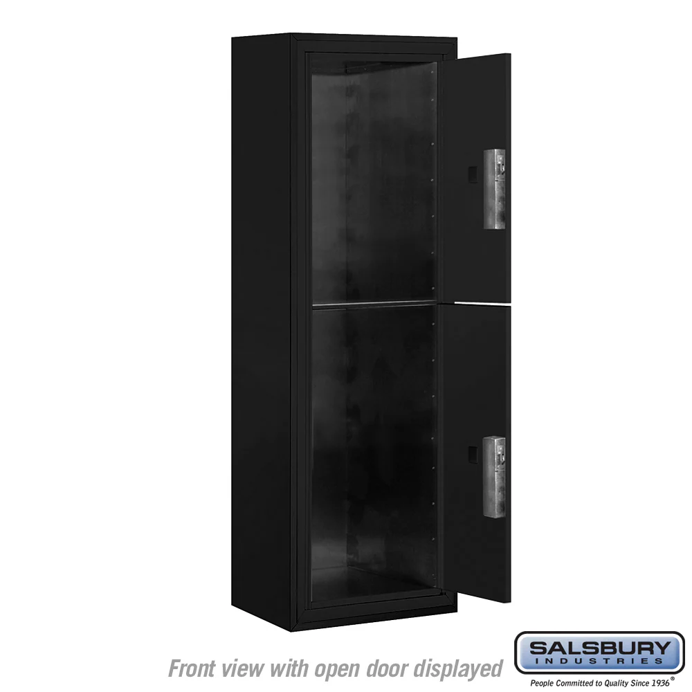 11 Door High Surface Mounted Parcel Locker with 4 Parcel Lockers in Black with USPS Access - Image 7