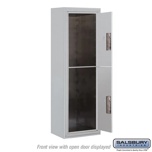 11 Door High Surface Mounted Parcel Locker with 2 Parcel Lockers in Aluminum - Image 3