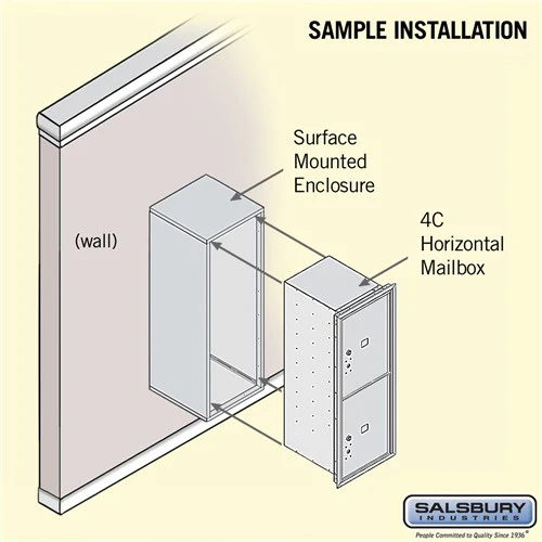 11 Door High Surface Mounted Parcel Locker with 2 Parcel Lockers in Aluminum - Image 4
