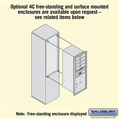 11-Door Recessed Mounted Mailbox with Parcel Locker and USPS Access - Image 5