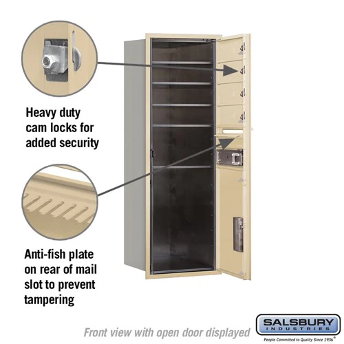 11-Door Recessed Mounted Mailbox with Parcel Locker in Sandstone - Image 3