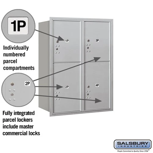 11-Door Recessed Mounted Parcel Locker with Private Access and Rear Loading - Image 2