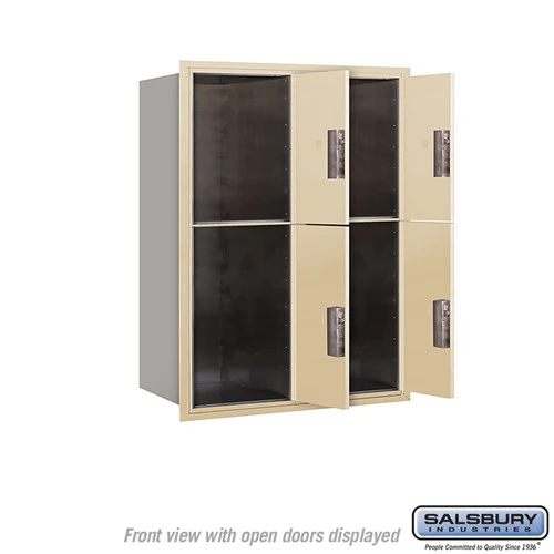 11-Door Recessed Parcel Locker with USPS Access - Sandstone - Image 3