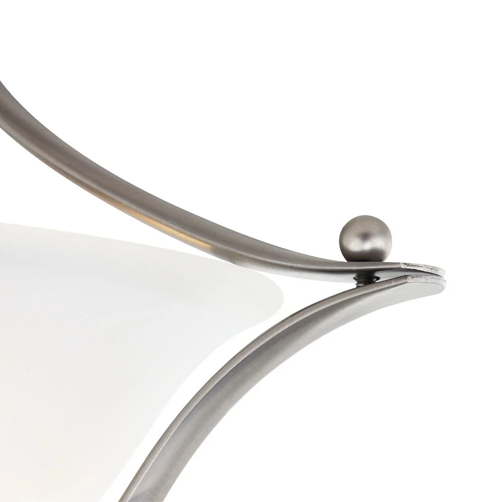 Portfolio 17.32-in Brushed Nickel Traditional Semi-Flush Mount Light - Image 13