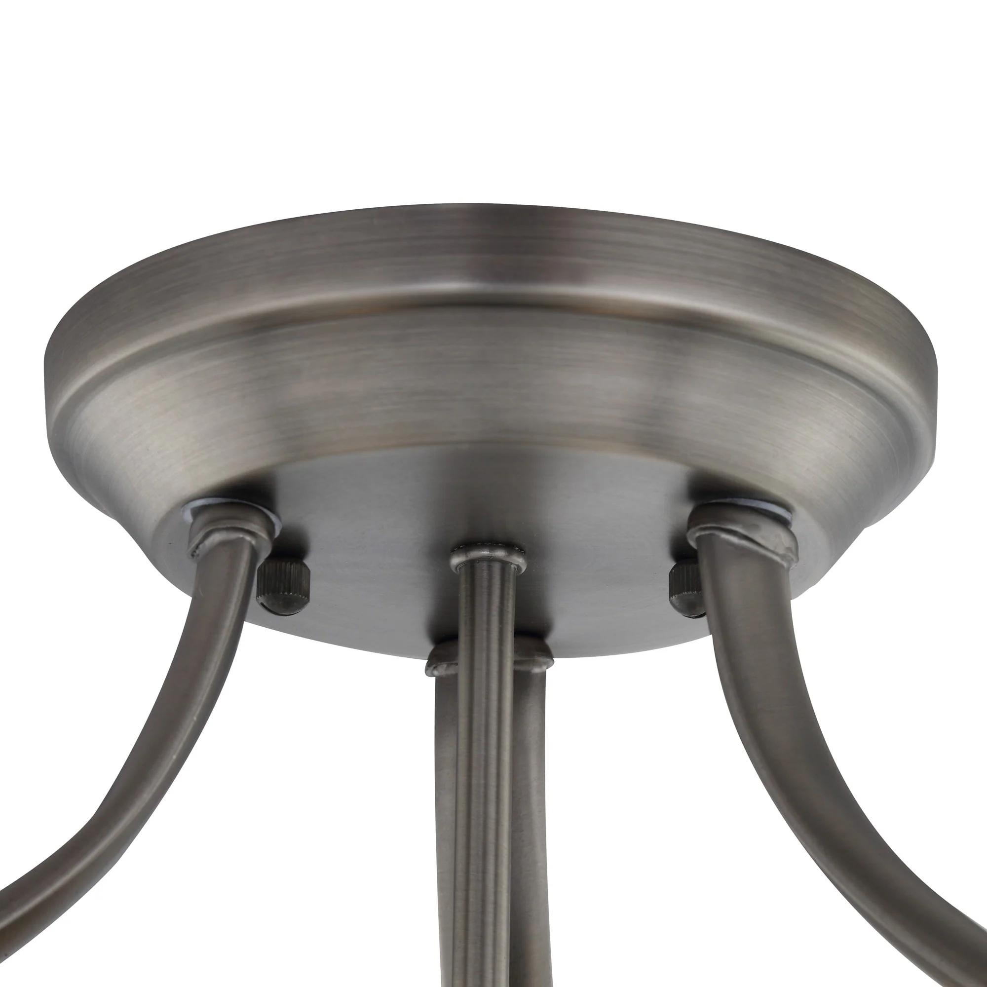 Portfolio 17.32-in Brushed Nickel Traditional Semi-Flush Mount Light - Image 14