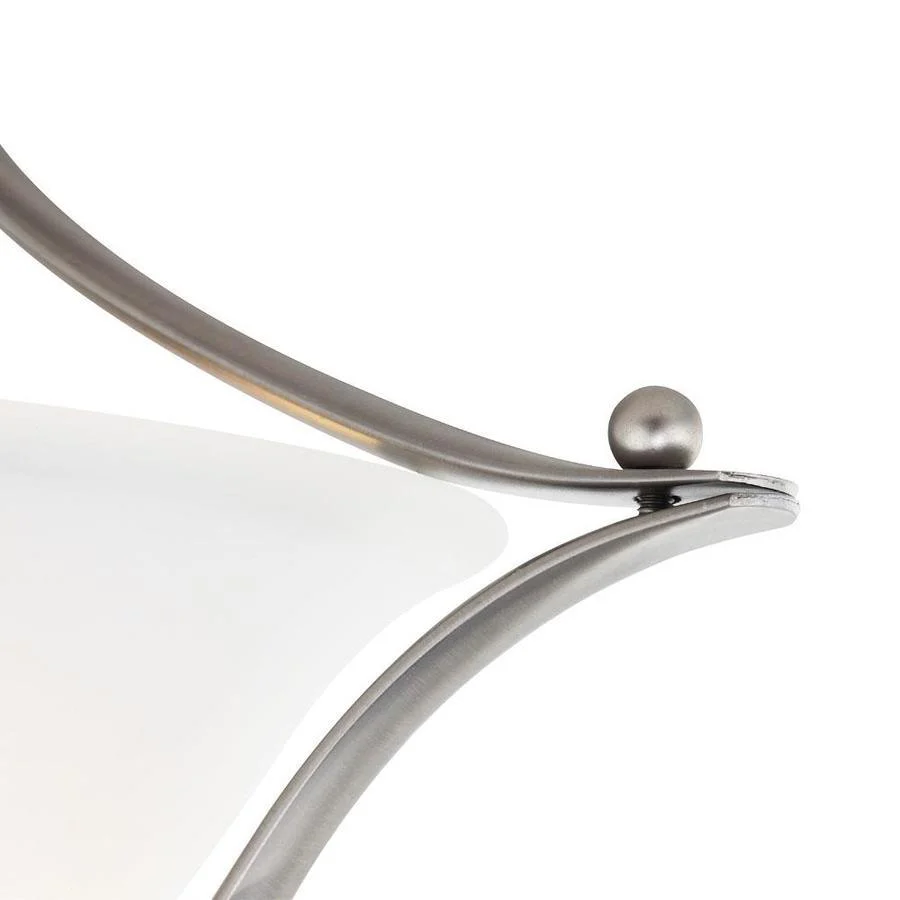 Portfolio 17.32-in Brushed Nickel Traditional Semi-Flush Mount Light - Image 3