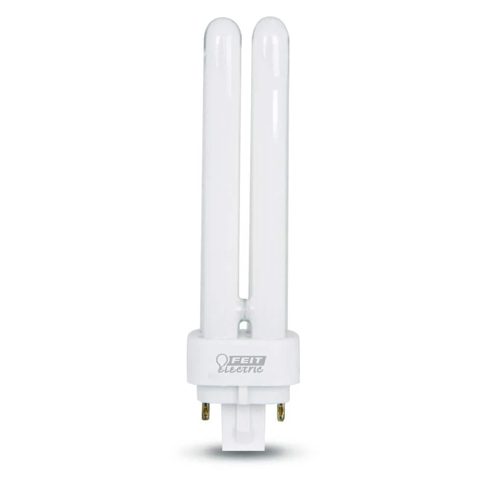 13W Equiv PL CFLNI Quad Tube 4-Pin Plug-in G24Q-1 Base Compact Fluorescent CFL Light Bulb, Cool White 4100K (24-Pack) - Image 2