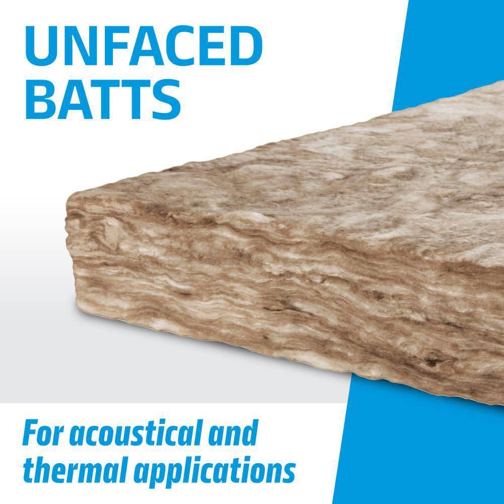 Knauf Insulation R-13 EcoBatt Unfaced Fiberglass Insulation Batt, 3.5 in x 24 in x 96 in, 176 sq ft - Image 3