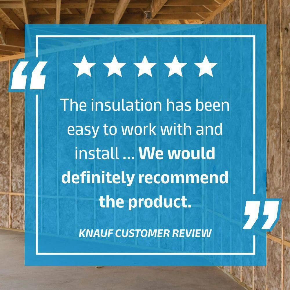 Knauf Insulation R-13 EcoBatt Unfaced Fiberglass Insulation Batt, 3.5 in x 24 in x 96 in, 176 sq ft - Image 8
