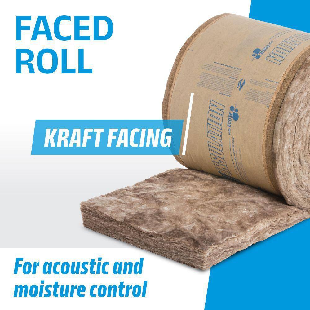 Knauf Insulation R-19 EcoRoll Kraft Faced Fiberglass Insulation Roll, 6-1/4 in Thick x 23 in Wide x 39.2 ft Long, 75.06 sq ft - Image 3