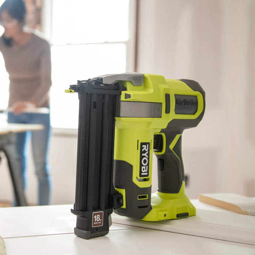 18-Volt ONE+ Cordless AirStrike 18-Gauge Brad Nailer (Tool Only) with Sample Nails - Image 8