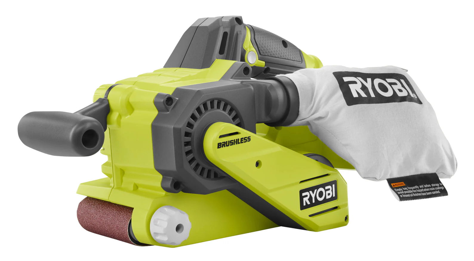 18-Volt ONE+ Cordless Brushless 3 in. x 18 in. Belt Sander (Tool Only) with Dust Bag and 80-Grit Sanding Belt - Image 2