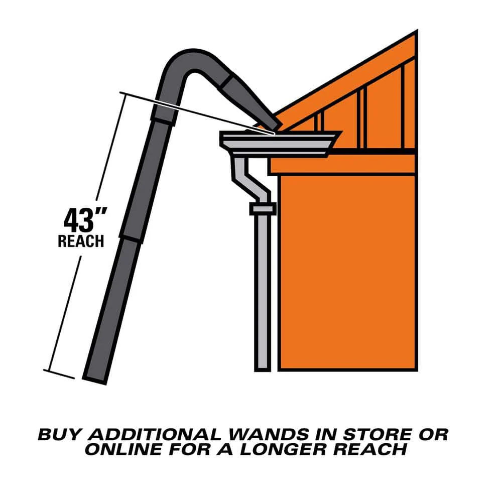 2-1/2 in. Gutter Cleaning Accessory Kit for RIDGID Wet/Dry Shop Vacuums - Image 7