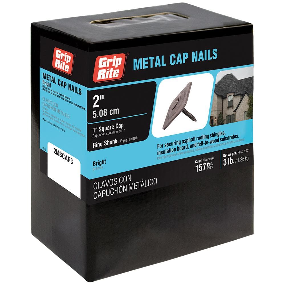 2-1/2 in. Square Head Cap Nails, 50 lb Box (15MISC212)