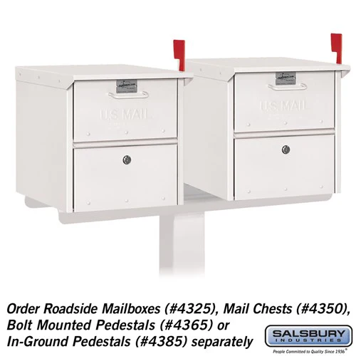2-Wide Mailbox Spreader for Roadside Mailboxes and Mail Chests, White - Image 3