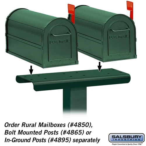 2-Wide Mailbox Spreader for Rural Mailboxes, Green - Image 2