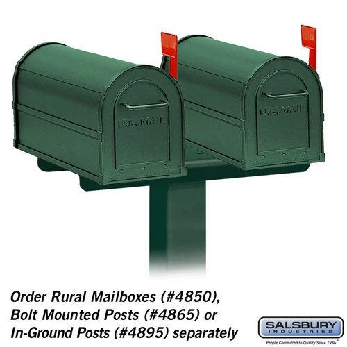 2-Wide Mailbox Spreader for Rural Mailboxes, Green - Image 3