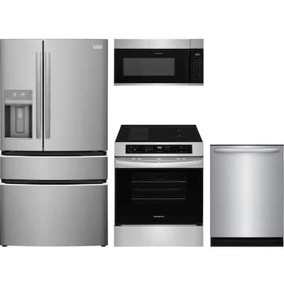 21.5 cu. ft. Counter Depth Refrigerator with 4 Element Induction Range and Dishwasher with 4-Cycles