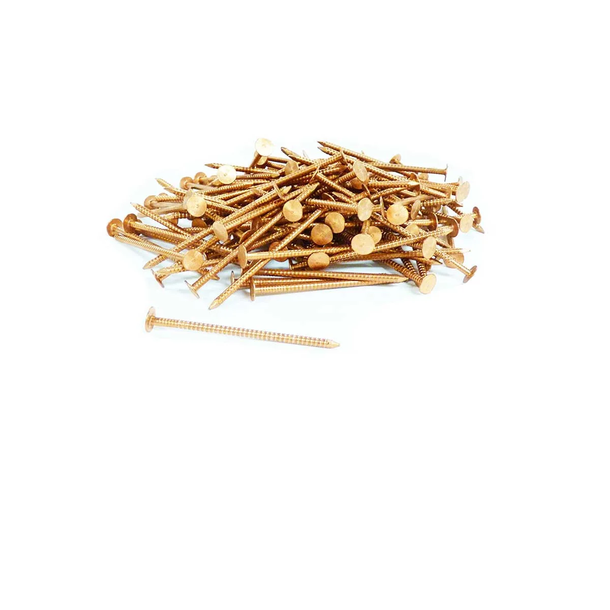 3" 10 Gauge Copper Roofing/Slating Nails, 5 lb Box (Ring Shank)