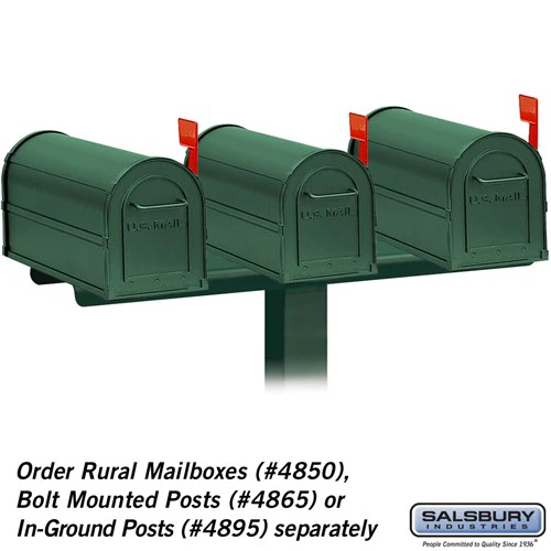 3-Wide Mailbox Spreader for Rural and Townhouse Mailboxes - Green - Image 3
