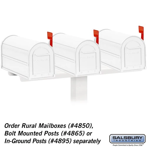 3-Wide Mailbox Spreader for Rural and Townhouse Mailboxes - White - Image 3