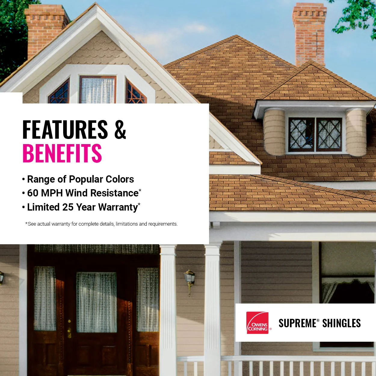 Owens Corning Supreme 33.33-sq ft Bark Brown 3-Tab Roof Shingles Bundle - Image 11