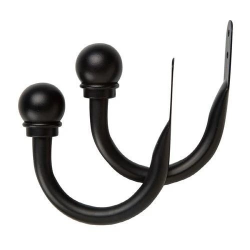 Project Source 2-Pack Black Curtain Holdbacks
