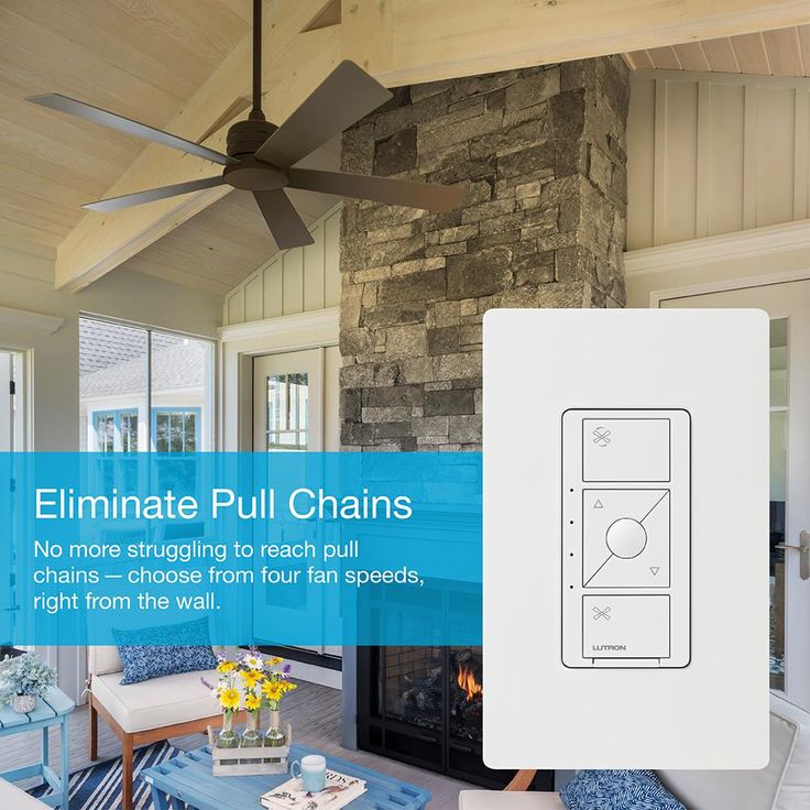 Lutron Single-Pole Caseta Wireless Smart Fan Speed Control, White - Image 3