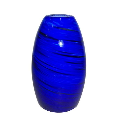 Portfolio 7.75-in H x 4.63-in W Sapphire Fury Art Glass Pendant Light Shade - Image 3
