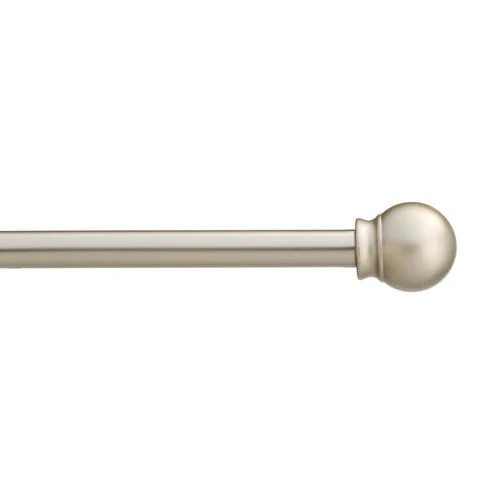 Project Source 28-in to 48-in Satin Nickel Steel Single Curtain Rod - Image 3