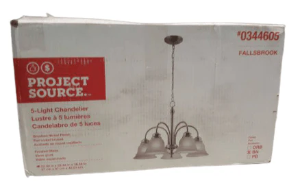Project Source Fallsbrook 5-Light Brushed Nickel Traditional Chandelier, 22.44-in W x 16.54-in H - Image 12